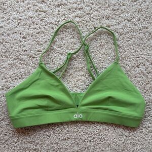 ALO Yoga Fresh Green Strappy Sports Bra